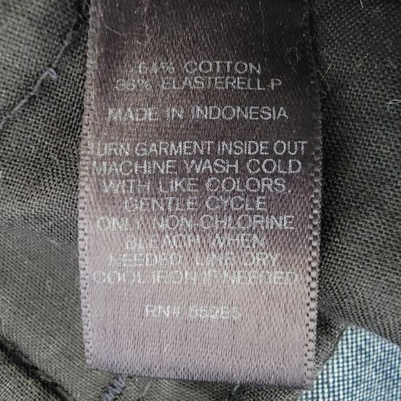 Express Editor Dark Wash Boot Cut Jeans Womens 8 Long Y2K Preppy Casual Chino - Picture 10 of 12